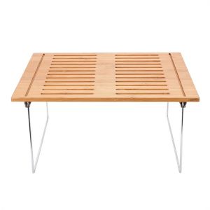 Natural Bamboo Free Standing Shelf Stackable Kitchen Cabinet Organizer