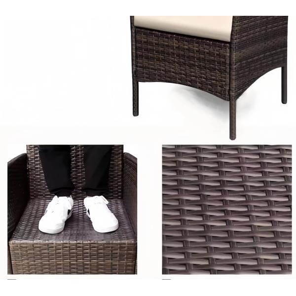 China Factory Wholesale Rattan Sofa Waterproof Design Indoor Outdoor Sofa Table Chair Dining Desk Ottoman Furniture Set