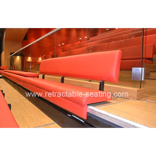 Customized Platform Retractable Grandstands Spectator Bench Leather / Fabric Upholstery