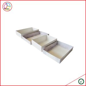 Ivory Lamination Cardboard Perfume Packaging Boxes Cubic Shape