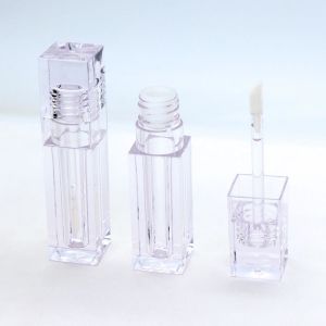 China Plastic lip gloss tube cosmetic packaging container empty lipgloss tube with wands on sale