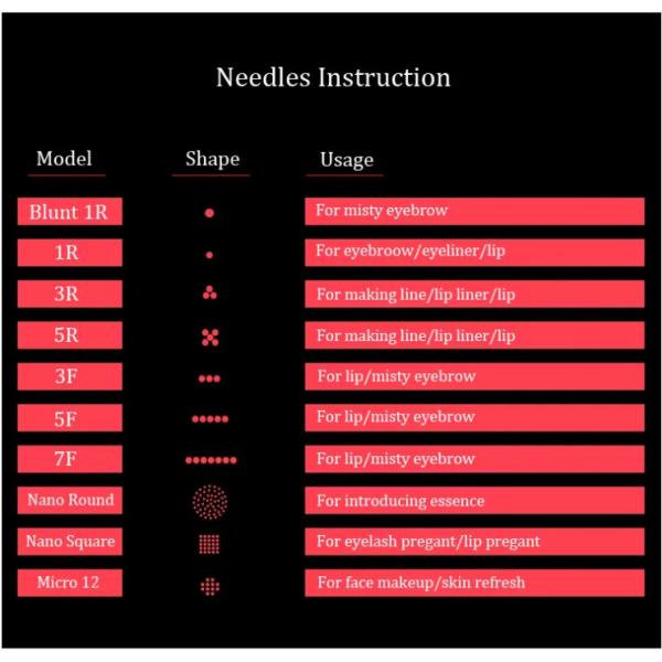 Disposable Microblading Tattoo Machine Needle 2.5mm Tattoo Cartridge Needles