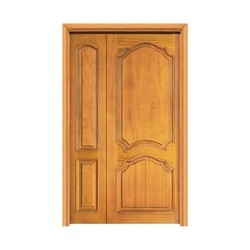 Waterproof Finished Surface Solid Wood Entrance Doors 125cm Length OEM