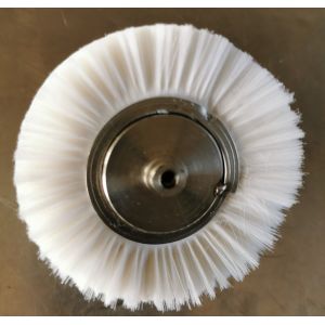 White Nylon Brush Strip Wound Shaft Spiral Brush Customized