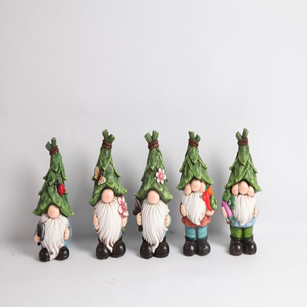 Buy Fade Resistant Polyresin Garden Ornaments Lightweight Gnome Resin Home Decor at wholesale prices