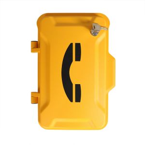 Rubber Keypad SIP2.0 Military Emergency Phone 90db With Cover Lock