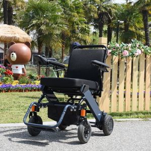 Handicapped Foldable Electric Wheelchair Lightweight Aluminum