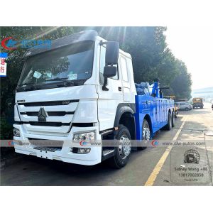 China SINOTRUK HOWO 8x4 Conjoint Integrated Wrecker Tow Truck on sale
