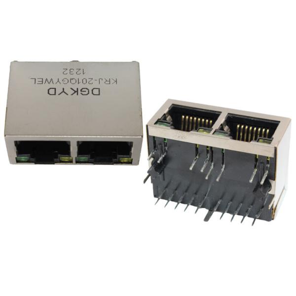 Buy 100BASE single port Tab up RJ45 PCB Connector with Transformer for network connection at wholesale prices
