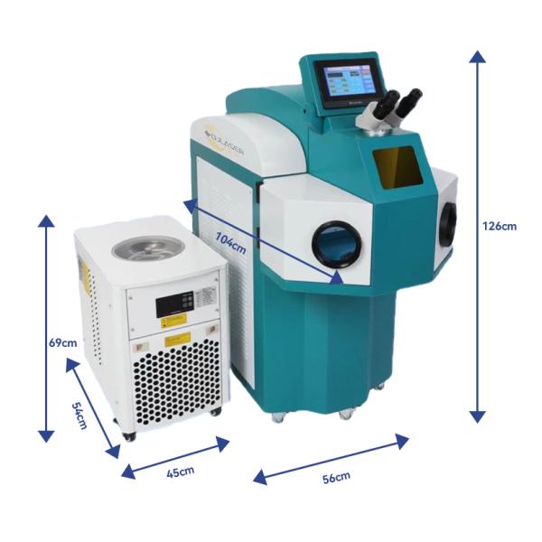 2024 200W 300W Portable Compact Mini Desktop Jewelry Welding Machine for Jewelry Making 150 KG Weight IKO Guiderail