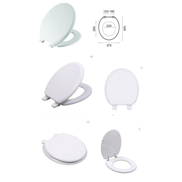 Slow-Close Hinged Round Toilet Seat Cover Made Of Polypropylene For Modern Bathrooms
