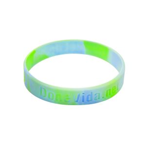 Custom Silicone Wrist Band , Debossed Color Fill in Silicone Wristband with Your
