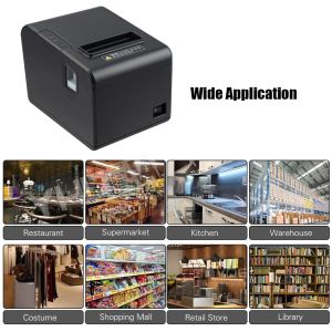 YHDAA POS 80mm Thermal Printer USB LAN Bluetooth Wifi Interfaces