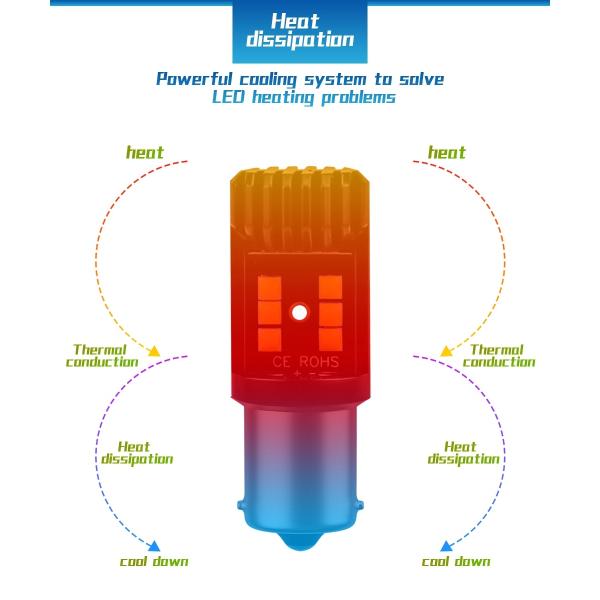 3030 BA15S P21W 1200lm Car 3030 LED Tail Light Bulbs