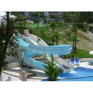 Aqua Park Swimming Pool Design Amusement Water Spiral Fiberglass Slide