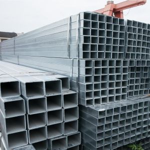 100x50mm 3mm Thickness Zinc Coating 275g Hot Dipped Galvanized Rectangular Tube