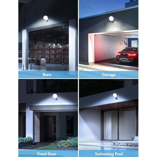 9000LM 10000LM 12000LM Wall Mounted Barn Light IP65 120° Beam Angle