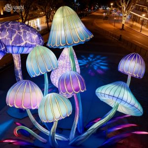 Outdoor Park and Zoo Themed Mushroom Lanterns, Waterproof Material for Outdoor