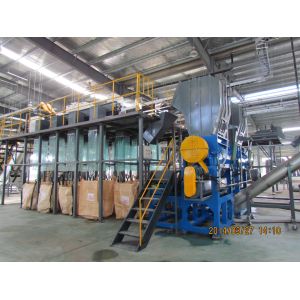 CE Plastic Recycling Crusher , 2000kg/H PET Bottle Recycling Line