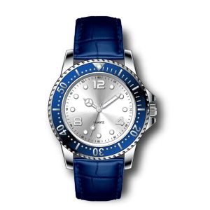 Sunray Dial Leather Strap Wrist Watch 5BAR Waterproof Luminous Mens