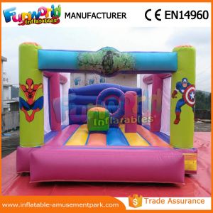 Quality EN71 Large Spiderman Inflatable Kids Bouncy Castles With One Year Warranty for sale