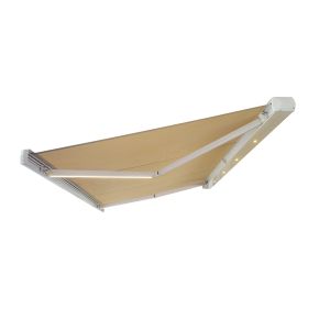 Quality Outdoor Sunshade Retractable Awning With Motor Control And LED Lights / Full Cassette Awning for sale