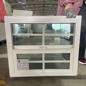 Quality Vertical Sliding PVC Single Hung Grid Windows Classic For Added Security for sale