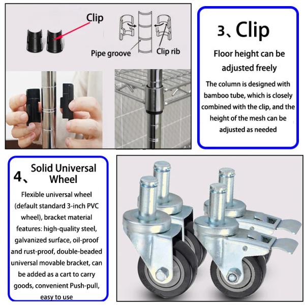 ESD Steel Wire SMT Shelving Cart Stainless Steel Rack Reel Storage Rack