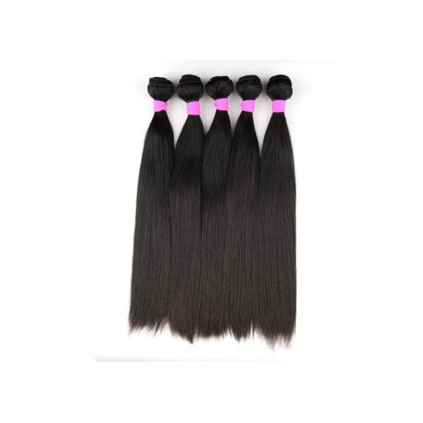 24'' Silky Straight 5A Virgin Brazilian Hair Natural Black Color No Tangle