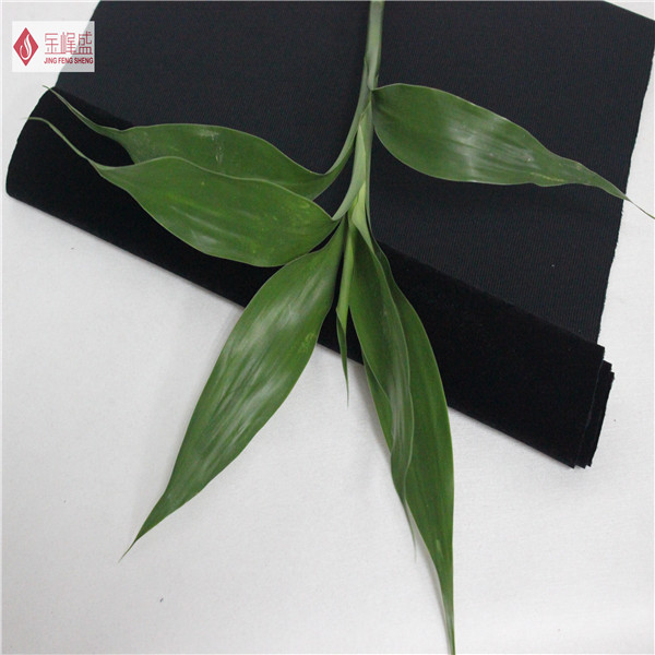 Black Tricot Flocked Velvet Fabric Knitted Nylon For Gift Box