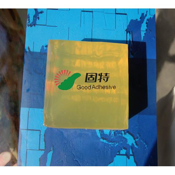 Buy SBS Packaging Yellowish and semi-transparent  PSA Pressure Sensitive Adhesive Block For Card Box Sealing and tea box at wholesale prices