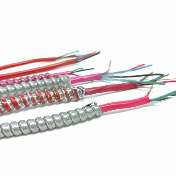 Armored United States Standard Fire Resistant Cable 1424 2x0.5mm with PVC Jacket