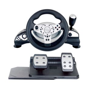 Quality multi-interface gaming racing wheel steering wheel with foot pedal for PC (Direct-X &amp; X-INPUT) /P3 /P4 for sale