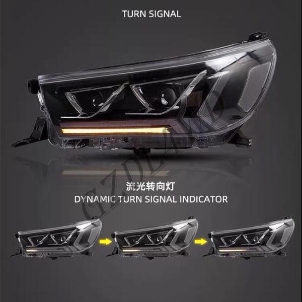 Buy Toyota Hilux Revo Rocco Car Headlight Accessories Smoke Black at wholesale prices