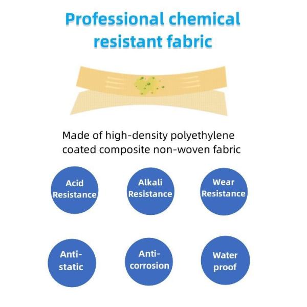 Type4 Microporous Chemical Proof Industrial Yellow Protective Coveralls