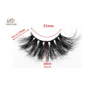 Natural Mink Hair Thickness 0.05 17MM 7D Volume Lashes