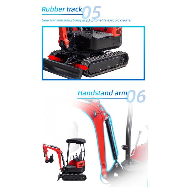 Japan Engine Crawler Mini Hydraulic Excavator Boom Swing 1.8 T Mini Digger