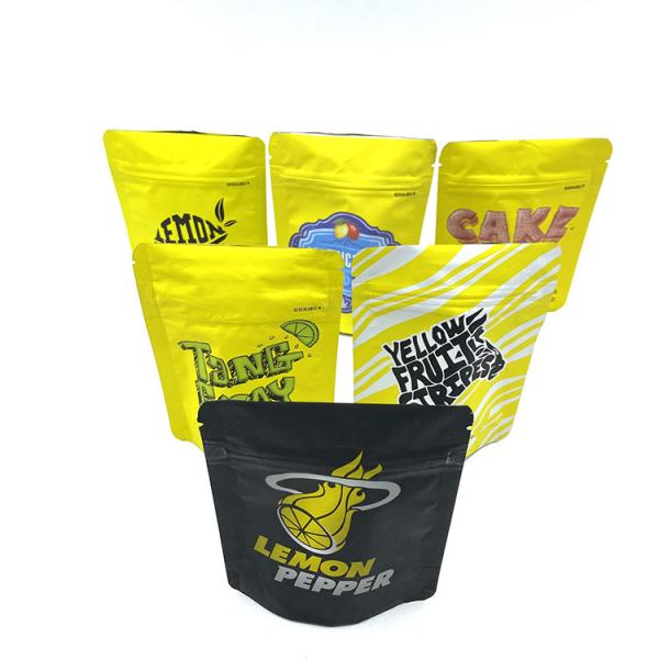 Buy HACCP Mylar Aluminum Foil Bags 14g Resealable Three Side Seals at wholesale prices