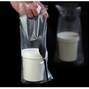 China 50PCS/bundle Disposable Coffee Milk Tea PP Transparent Packaging Bag on sale