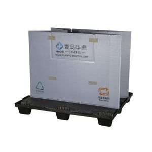 factory plastic pallet box coaming foldable storage pallet box for spare parts