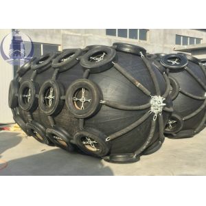 Anti - Aging Natural Rubber Floating Marine Rubber Fender With Chain Net