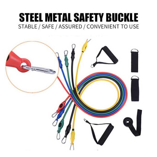 11Pcs/Set Latex Rubber Resistance Exercise Tubes Yoga Pull Rope