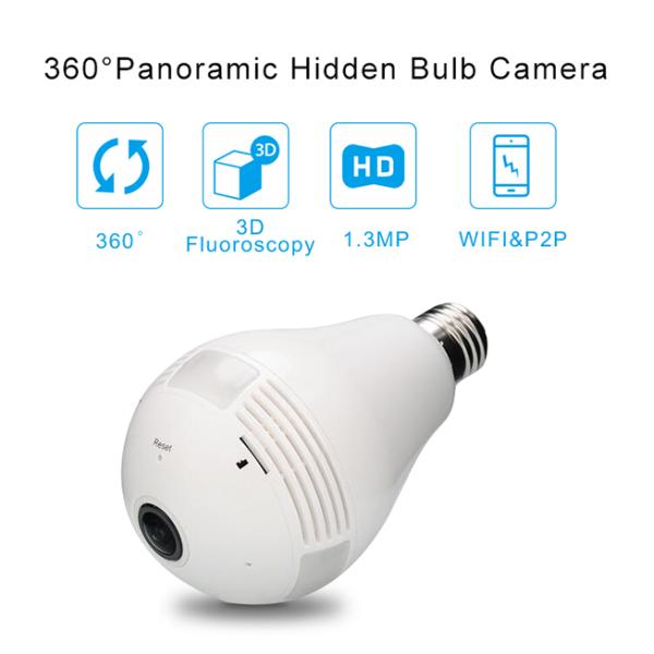 Mini 360 Panoramic Vr Camera , HD Fisheye Lens Security Camera 2.0 Megapixels