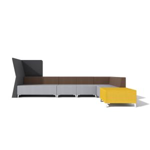 Custom Shared Workplace Fabric Office Lobby Sofa 0.35CBM