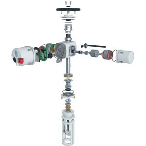 60HZ Electric Straight Stroke Valve Actuator Smart Three Phase AC380V