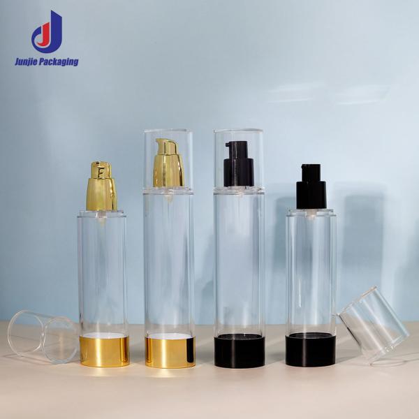 Buy 30ml 50ml Sprayer Container Golden Frosted Airless Bottle For Cosmetic Packaging And Essential Water at wholesale prices