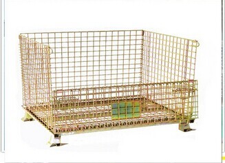 Laundry Wire Mesh Roll Cage Container Trolley Wire Mesh Container