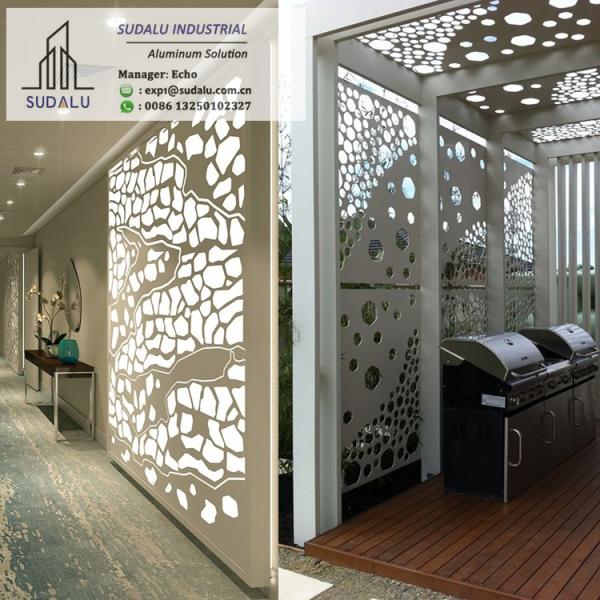Buy SUDALU Metal Interior Decorative Divider Screen Panel Aluminum Partition Perforated Panel at wholesale prices