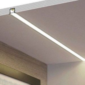 China Recessed 6063 T5 Aluminum Alloy Led Profile Pc PMMA Diffuser Extrusion Channels Frame on sale