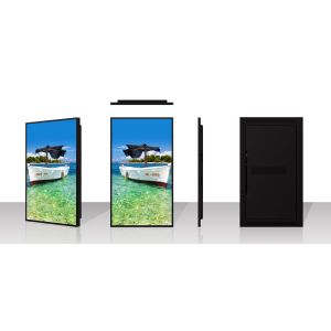 55" 2500 nits Ultra slim 55mm thickness window display screen with Android OS